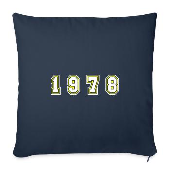 1978 Jahr Zahl - Sofakissenbezug 45 x 45 cm - Navy - Vorne