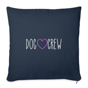 Dog Crew Herz - Sofakissenbezug 45 x 45 cm - Navy - Vorne