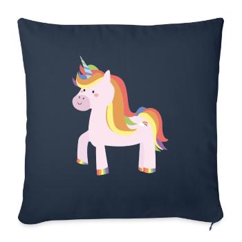 LGBT Einhorn - Sofakissenbezug 45 x 45 cm - Navy - Vorne