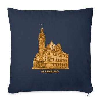 Altenburg Town Hall Skatstadt Saxony Residence - Sofa pillowcase 17,3'' x 17,3'' (45 x 45 cm) - navy - Front