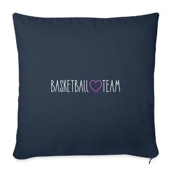 Basketball Team Heart - Sofa pillowcase 17,3'' x 17,3'' (45 x 45 cm) - navy - Front