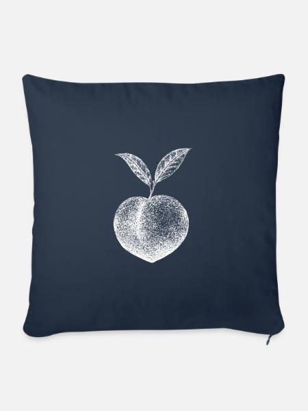 Pfirsich - Sofakissenbezug 45 x 45 cm - Navy
