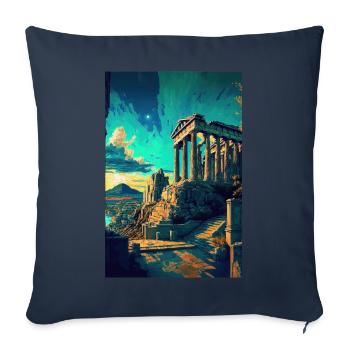 Athens Greece Acropolis - Sofa pillowcase 17,3'' x 17,3'' (45 x 45 cm) - navy - Front