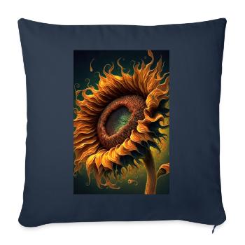 Sunflower - Sofa pillowcase 17,3'' x 17,3'' (45 x 45 cm) - navy - Front