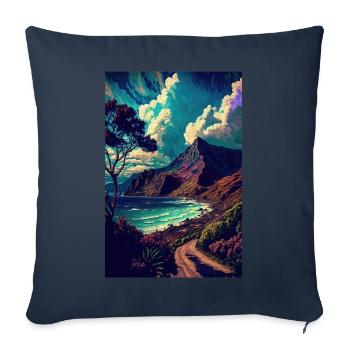 Hawaii Coast Sea Beach - Sofa pillowcase 17,3'' x 17,3'' (45 x 45 cm) - navy - Front