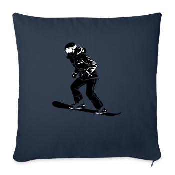 Snowboard Girl - Hobby / Sport Sticker - Sofa pillowcase 17,3'' x 17,3'' (45 x 45 cm) - navy - Front