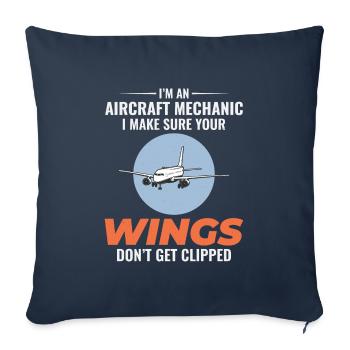 Aircraft Mechanic Aviation Maintenance Technician - Sofa pillowcase 17,3'' x 17,3'' (45 x 45 cm) - navy - Front