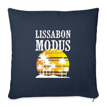 Mode Lisbonne - Housse de coussin décorative 45 x 45 cm - bleu marine - Devant