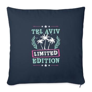 Tel Aviv Édition Limitée - Housse de coussin décorative 45 x 45 cm - bleu marine - Devant