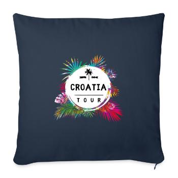 Croatia Tour Colorful - Sofa pillowcase 17,3'' x 17,3'' (45 x 45 cm) - navy - Front