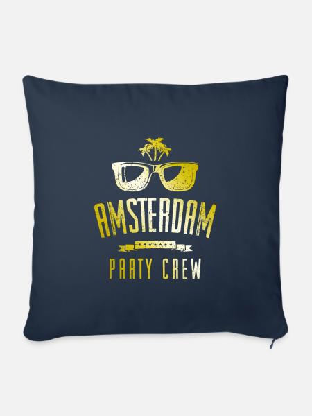 Amsterdam Party Crew - Sofakissenbezug 45 x 45 cm - Navy