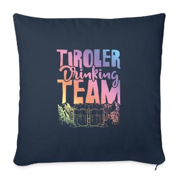 Tyrolean Drinking Team - Sofa pillowcase 17,3'' x 17,3'' (45 x 45 cm) - navy - Front