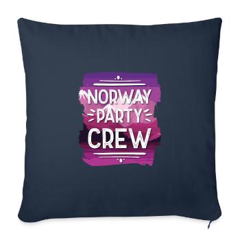 Équipage de la fête de Norvège - Housse de coussin décorative 45 x 45 cm - bleu marine - Devant