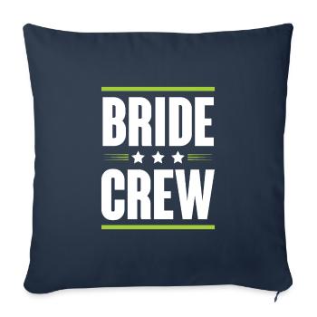 Équipage de la mariée - Housse de coussin décorative 45 x 45 cm - bleu marine - Devant