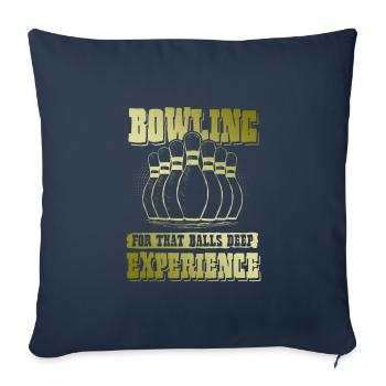 Expérience de bowling - Housse de coussin décorative 45 x 45 cm - bleu marine - Devant