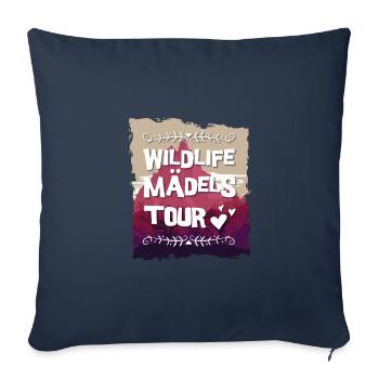 Wildlife Mädels Tour - Sofakissenbezug 45 x 45 cm - Navy - Vorne