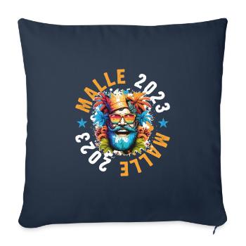 Malle 2023 Tourisme Roi Majorque - Housse de coussin décorative 45 x 45 cm - bleu marine - Devant