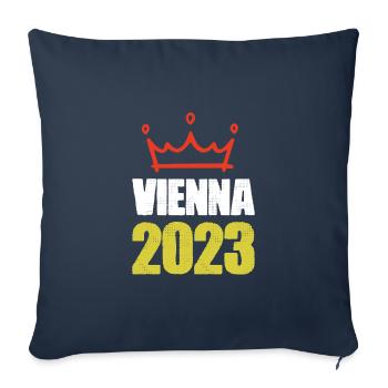 Vienne 2023 Wien - Housse de coussin décorative 45 x 45 cm - bleu marine - Devant