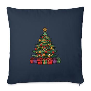 Christmas Tree Xmas Christmas - Sofa pillowcase 17,3'' x 17,3'' (45 x 45 cm) - navy - Front