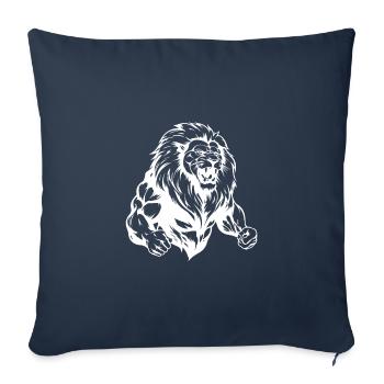 Leo Muscles Bodybuilding - Sofa pillowcase 17,3'' x 17,3'' (45 x 45 cm) - navy - Front