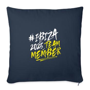 L’équipe d’Ibiza 2025 - Housse de coussin décorative 45 x 45 cm - bleu marine - Devant