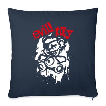 Evil Toy - Sofa pillowcase 17,3'' x 17,3'' (45 x 45 cm) - navy - Front
