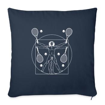 Da Vinci Tennis Tennispieler - Sofakissenbezug 45 x 45 cm - Navy - Vorne