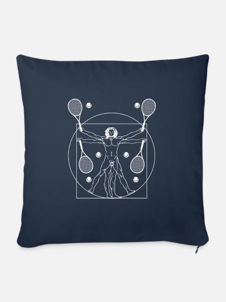 Da Vinci Tennis Tennispieler - Sofakissenbezug 45 x 45 cm - Navy