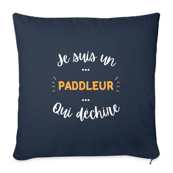 Je suis un paddleur qui déchire - Housse de coussin décorative 45 x 45 cm - bleu marine - Devant