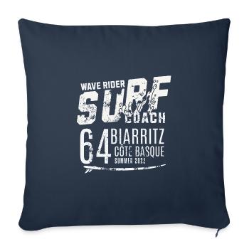 Surf coach wave rider Biarritz - Sofa pillowcase 17,3'' x 17,3'' (45 x 45 cm) - navy - Front
