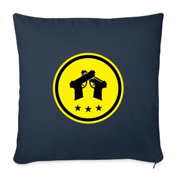 Pistol Symbol - Sofa pillowcase 17,3'' x 17,3'' (45 x 45 cm) - navy - Front