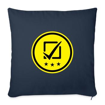 Cochez la case Vote - Housse de coussin décorative 45 x 45 cm - bleu marine - Devant