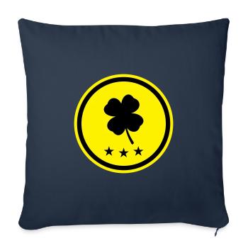 Bonheur de trèfle - Housse de coussin décorative 45 x 45 cm - bleu marine - Devant