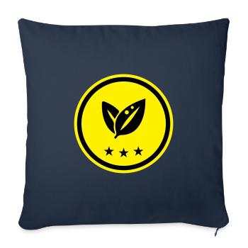 Écologie des feuilles - Housse de coussin décorative 45 x 45 cm - bleu marine - Devant