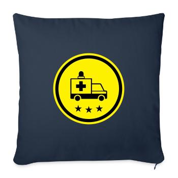 Krankenwagen Ambulance - Housse de coussin décorative 45 x 45 cm - bleu marine - Devant