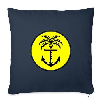 Palme Anker Symbol - Sofakissenbezug 45 x 45 cm - Navy - Vorne