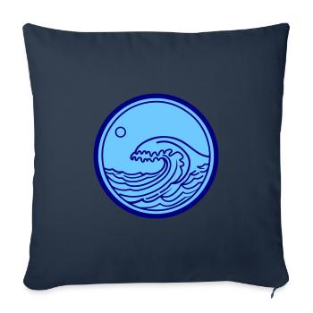 Mer, Océan, Vague, Eau - Housse de coussin décorative 45 x 45 cm - bleu marine - Devant