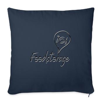 Aimez-vous la bonne nourriture? - Housse de coussin décorative 45 x 45 cm - bleu marine - Devant