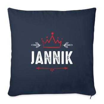 Jannik - Housse de coussin décorative 45 x 45 cm - bleu marine - Devant
