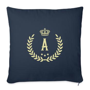 A Letter Wreath - Sofa pillowcase 17,3'' x 17,3'' (45 x 45 cm) - navy - Front