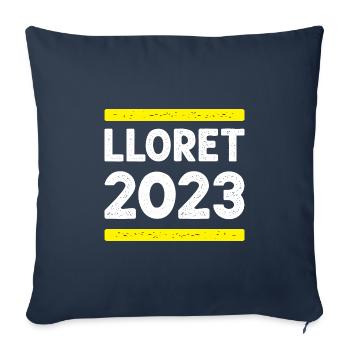 lloret de mar 2023 - Sofa pillowcase 17,3'' x 17,3'' (45 x 45 cm) - navy - Front