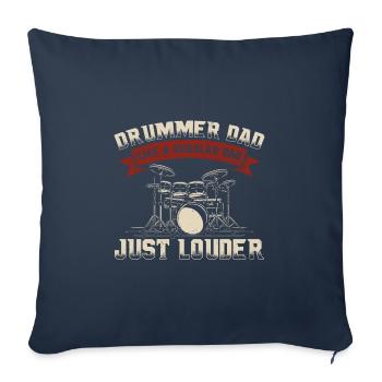 Drummer Father's Day | Drums Drums Gifts - Sofa pillowcase 17,3'' x 17,3'' (45 x 45 cm) - navy - Front