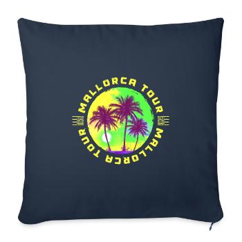 Mallorca Tour Palm Tree Holidays - Sofa pillowcase 17,3'' x 17,3'' (45 x 45 cm) - navy - Front