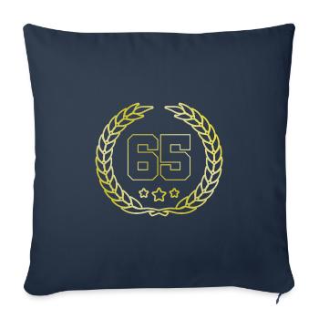 65 Number wreath - Sofa pillowcase 17,3'' x 17,3'' (45 x 45 cm) - navy - Front
