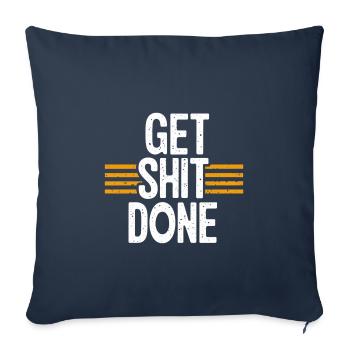 Faire de la merde - Housse de coussin décorative 45 x 45 cm - bleu marine - Devant