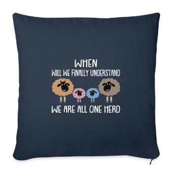 When do we get it? We are a flock - Sofa pillowcase 17,3'' x 17,3'' (45 x 45 cm) - navy - Front