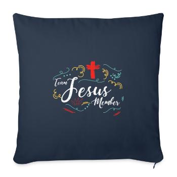Team Jesus - Sofa pillowcase 17,3'' x 17,3'' (45 x 45 cm) - navy - Front