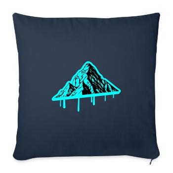 Mountain Silhouette Symbol Mountains - Sofa pillowcase 17,3'' x 17,3'' (45 x 45 cm) - navy - Front