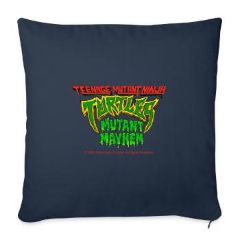 TMNT Mutant Mayhem Logo - Housse de coussin décorative 45 x 45 cm - bleu marine - Devant