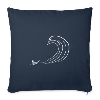Welle - Sofakissenbezug 45 x 45 cm - Navy - Vorne